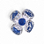 Enfeite Flor Azul Caule de Cristal Enfeite Decoração 11 cm - Imagem 2