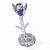 Enfeite Flor Azul Caule de Cristal Enfeite Decoração 11 cm - Imagem 1