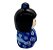Enfeite Japonesa Kokeshi Azul Paz e Alegria Cerâmica - Imagem 2
