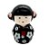Enfeite Japonesa Kokeshi Cerâmica Preta Felicidade do Lar - Imagem 1