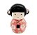 Enfeite Japonesa Kokeshi Rosa Afasta maus espiritos Cerâmica - Imagem 1
