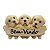 Enfeite Trio de Cachorro Golden Placa Bem Vindo Resina 10 cm - Imagem 1