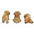Enfeite Trio de Cachorros Pug Detalhados em Resina 7 cm - Imagem 3