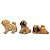 Enfeite Trio de Cachorros Pug Detalhados em Resina 7 cm - Imagem 2