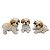 Enfeite Trio de Cachorros Shih tzu Detalhados em Resina 7 cm - Imagem 1