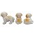 Enfeite Trio de Cachorros Shih tzu Detalhados em Resina 7 cm - Imagem 3