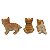 Enfeite Trio de Gatinhos Laranjas Detalhados em Resina 7 cm - Imagem 3