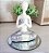 Enfeite Yoga Decorativa Orando com Bandeja Espelhada 12 cm - Imagem 2