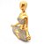 Enfeite Yoga Decorativa Resina Meditando Brilho Dourado 12cm - Imagem 2