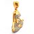 Enfeite Yoga Decorativa Resina Meditando Brilho Dourado 12cm - Imagem 3