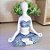 Enfeite Yoga Resina Estatua Decorativa Meditando Azul 12 cm - Imagem 2