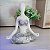 Enfeite Yoga Resina Estatua Decorativa Meditando Cinza 12 cm - Imagem 4