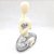 Enfeite Yoga Resina Estatua Decorativa Orando Cinza 12 cm - Imagem 2
