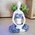 Enfeite Yoga Resina Estatua Decorativa Refletindo Azul 12 cm - Imagem 2
