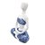 Enfeite Yoga Resina Estatua Decorativa Refletindo Azul 12 cm - Imagem 3