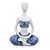 Enfeite Yoga Resina Estatua Decorativa Refletindo Azul 12 cm - Imagem 1