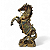 Estátua Cavalo Bronze Detalhado Força Espiritual Total 24 cm - Imagem 1