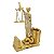 Estátua Dama da Justiça Brilho Porta Objetos Decoração 20 cm - Imagem 3