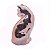 Estátua de Gato Espelhado Rose Cerâmica Costas 10 cm - Imagem 3