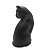Estátua de Gato Preto Fosco Cerâmica Sentado 10 cm - Imagem 3