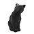 Estátua de Gato Preto Fosco Cerâmica Sentado 10 cm - Imagem 2