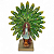 Estatua de Pavão Enfeite Colorido Brilhante e Delicado 22 cm - Imagem 1