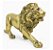 Estatua Enfeite de Resina Leão Cobre Brilhante 21cm - Imagem 2