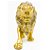 Estatua Enfeite de Resina Leão Dourado Brilhante 40cm - Imagem 3