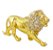 Estatua Enfeite de Resina Leão Dourado Brilhante 40cm - Imagem 4