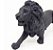 Estatua Enfeite de Resina Leão Preto Fosco 21cm - Imagem 2