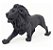 Estatua Enfeite de Resina Leão Preto Fosco 21cm - Imagem 3