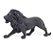 Estatua Enfeite de Resina Leão Preto Fosco 21cm - Imagem 1