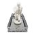 Estátua fisiculturista Vencedor Com Bandeja Branco 13cm - Imagem 2