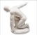 Estátua fisiculturista Vencedor Com Bandeja Branco 13cm - Imagem 4