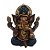 Estátua Ganesha Preto e Dourado Sucesso e Prosperidade 19 cm - Imagem 1