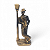 Estátua Imagem Zé Pilintra Poste Simples Preto Dourado 16 cm - Imagem 1