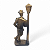 Estátua Imagem Zé Pilintra Poste Simples Preto Dourado 16 cm - Imagem 3