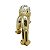 Estátua Leão Dourado Enfeite de Porcelana Espelhado 22 cm - Imagem 4