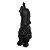 Estatua Leão Preto Enfeite de Porcelana Fosco 22 cm - Imagem 3