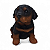 Estatueta Delicada Cachorrinho Rottweiler Sentado 14 cm - Imagem 1