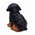 Estatueta Delicada Cachorrinho Rottweiler Sentado 14 cm - Imagem 3