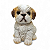 Estatueta Delicada Cachorrinho Shih tzu Sentado 14 cm - Imagem 1