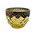 Castiçal Porta Velas Medieval em Vidro Vintage Gold - Imagem 1