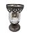 Castiçal Porta Velas Medieval Vidro Vintage Silver C/ Base - Imagem 1