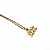 Colar Aquário Signo do Zodíaco Pingente Dourado 30 cm - Imagem 3
