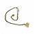 Colar Aquário Signo do Zodíaco Pingente Dourado 30 cm - Imagem 2