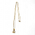 Colar Libra Signo do Zodíaco Pingente Dourado 30 cm - Imagem 1