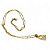 Colar Libra Signo do Zodíaco Pingente Dourado 30 cm - Imagem 2