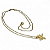 Colar Peixes Signo do Zodiaco Pingente Dourado 30 cm - Imagem 2