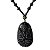 Colar Pingente Buda Equilíbrio Espiritual Relevo Preto 30 cm - Imagem 3